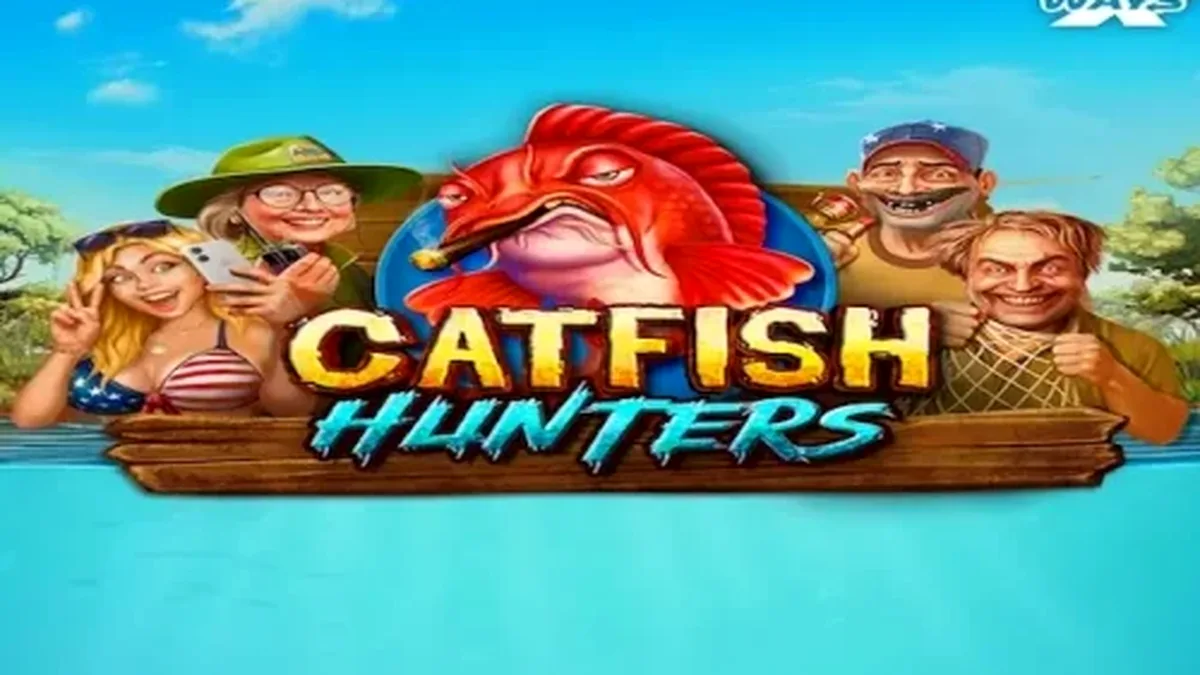 Interface do jogo de slot Catfish Hunters com tema de pântano